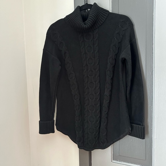 L.L. Bean Sweaters - L.L.Bean Black Cable Knit Turtleneck Sweater